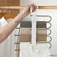 Kit 3 Cabides 5 em 1 Retrátil Multifuncional para Calças em Aço Inox  Frete Grátis