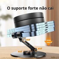 Suporte de Mesa Em Alumínio Base Rotatória Ajustável 360º Para Celular Tablet  |Frete Grátis