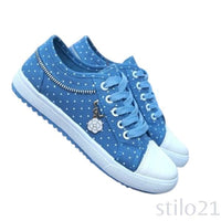 Tênis Feminino Casual Com Estampa Poá Rizzys