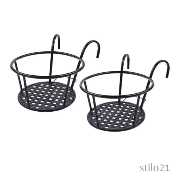 Suporte Suspenso para Vasos de Plantas – Cesto de Ferro Premium