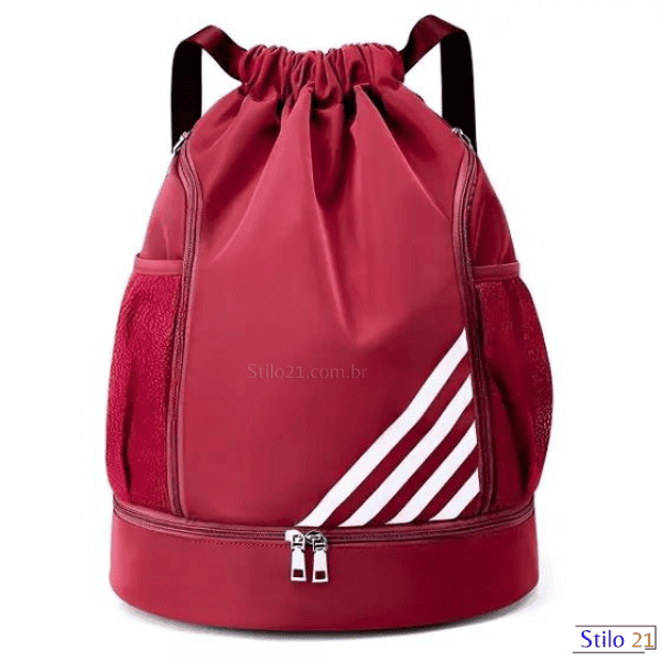 Mochila Saco Esportiva Impermeável Anti-Roubo com Cordão