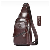 Bolsa de Ombro Masculina em Couro Genuíno  - [Frete Grátis]