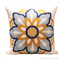 Capas de Almofadas Bordadas Luxuosas em Algodão