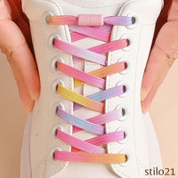 Cadarços Elásticos Adulto Infantil Para Tênis Sem Nós com Fivelas de Pérola