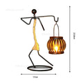 Castiçal Escultura Africana Vintage Em Forma De Menina Para Decoração
