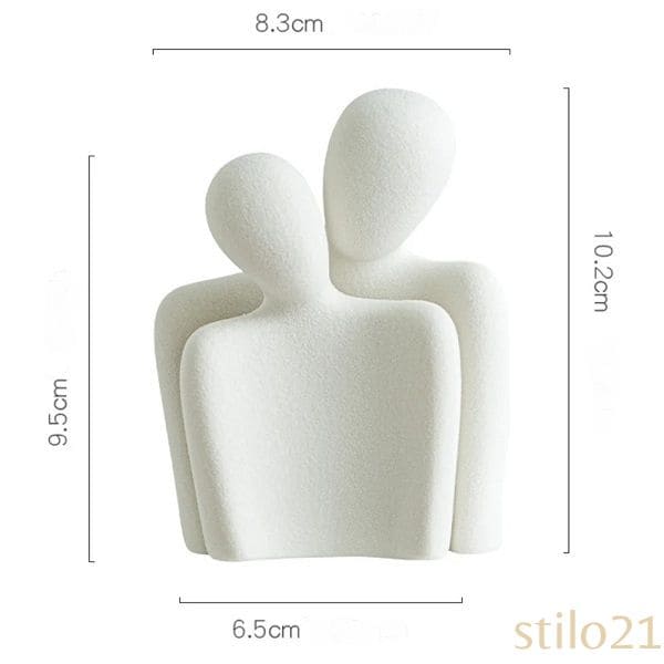 Escultura de Casal Almas Gêmeas Abraçados em Cerâmica  — Promoção