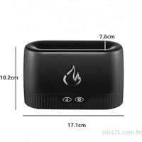 Umidificador Ar Flame Difusor Aromatizador Óleos Essenciais