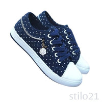 Tênis Feminino Casual Com Estampa Poá Rizzys