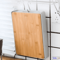 Tábua De Corte Em Bambu Com Bandeja