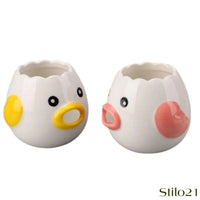 Separador de Gema de Ovo em Cerâmica Forma de Pintinho - Frete Grátis