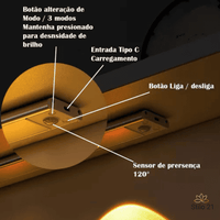 Luminária de LED Inteligente com Sensor de Movimento- [Frete Grátis]