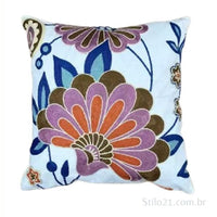 Capas de Almofadas Bordadas Luxuosas em Algodão