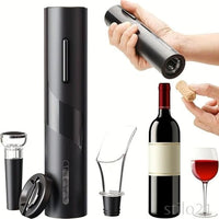 Kit Abridor De Vinho Automático Elétrico Premium Com Acessórios