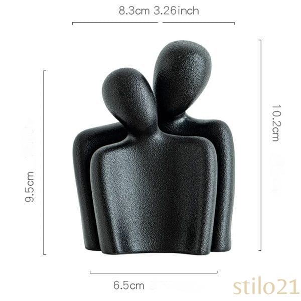 Escultura de Casal Almas Gêmeas Abraçados em Cerâmica  — Promoção