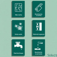 Tábua Para Corte de Alimentos Antibacteriana Verde  - Compre 1 Leve 2