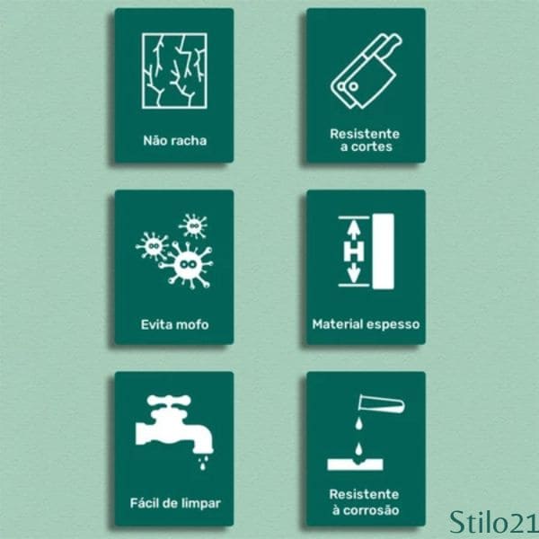 Tábua Para Corte de Alimentos Antibacteriana Verde  - Compre 1 Leve 2