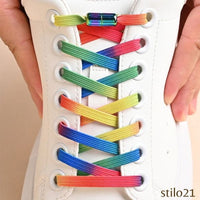 Cadarços Elásticos Adulto Infantil Para Tênis Sem Nós com Fivelas de Pérola