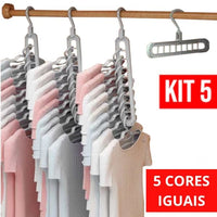 Kits de Cabides Mágico 9 Furos Multi Dobrável Organizador -   Frete Grátis
