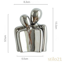 Escultura de Casal Almas Gêmeas Abraçados em Cerâmica  — Promoção