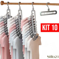 Kits de Cabides Mágico 9 Furos Multi Dobrável Organizador -   Frete Grátis