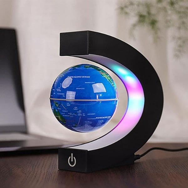 Globo de Levitação Magnética Flutuante Led Mapa do Mundo