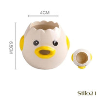 Separador de Gema de Ovo em Cerâmica Forma de Pintinho - Frete Grátis