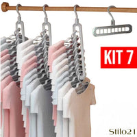 Kits de Cabides Mágico 9 Furos Multi Dobrável Organizador -   Frete Grátis