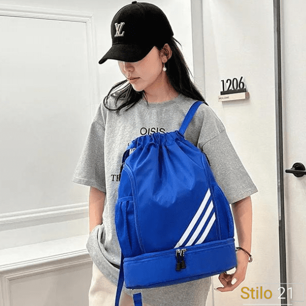 Mochila Saco Esportiva Impermeável Anti-Roubo com Cordão