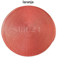 Kit 6 Peças Jogo Americano Sousplat Luxo Redondo Dupla Face - Mesa Posta