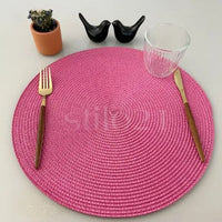 Kit 6 Peças Jogo Americano Sousplat Luxo Redondo Dupla Face - Mesa Posta