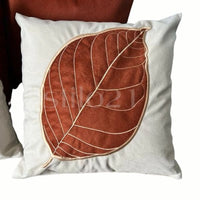 Capa de Almofada Bordada Tecido Suede Moderna -Frete GRÁTIS