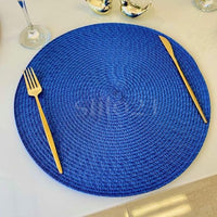 Kit 6 Peças Jogo Americano Sousplat Luxo Redondo Dupla Face - Mesa Posta