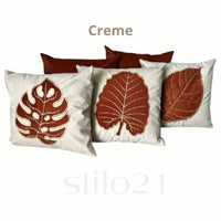 Capa de Almofada Bordada Tecido Suede Moderna -Frete GRÁTIS