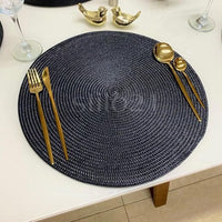 Kit 6 Peças Jogo Americano Sousplat Luxo Redondo Dupla Face - Mesa Posta