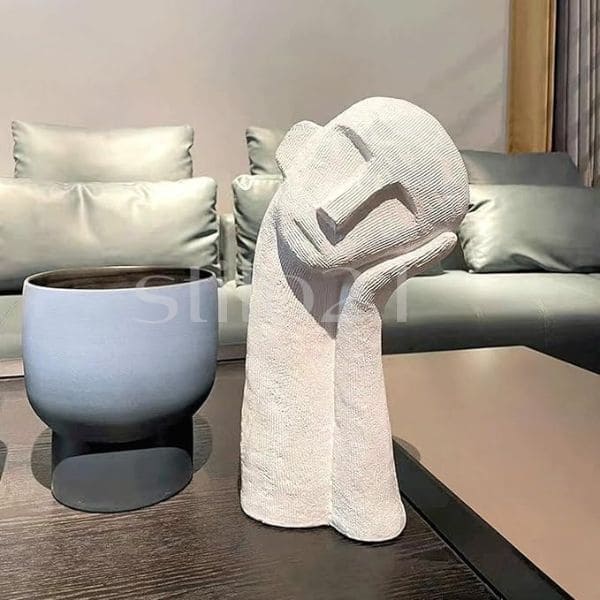 Escultura Humana Abstrata Moderna Artesanato Resina