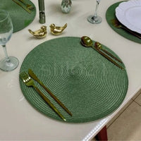 Kit 6 Peças Jogo Americano Sousplat Luxo Redondo Dupla Face - Mesa Posta