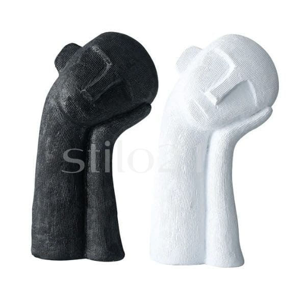 Escultura Humana Abstrata Moderna Artesanato Resina