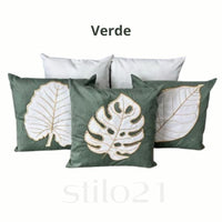 Capa de Almofada Bordada Tecido Suede Moderna -Frete GRÁTIS