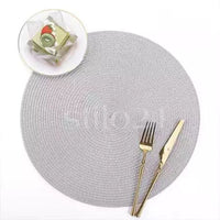 Kit 6 Peças Jogo Americano Sousplat Luxo Redondo Dupla Face - Mesa Posta