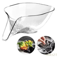 Escorredor de Alimento Cesta Drenagem Com Bico Multifuncional