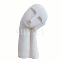 Escultura Humana Abstrata Moderna Artesanato Resina