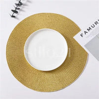 Kit 6 Peças Jogo Americano Sousplat Luxo Redondo Dupla Face - Mesa Posta