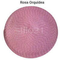 Kit 6 Peças Jogo Americano Sousplat Luxo Redondo Dupla Face - Mesa Posta