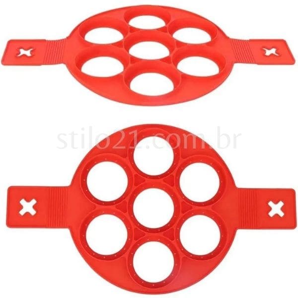 Molde Silicone Flip'n'Cook Antiaderente para Ovos Panquecas  e Omeletes