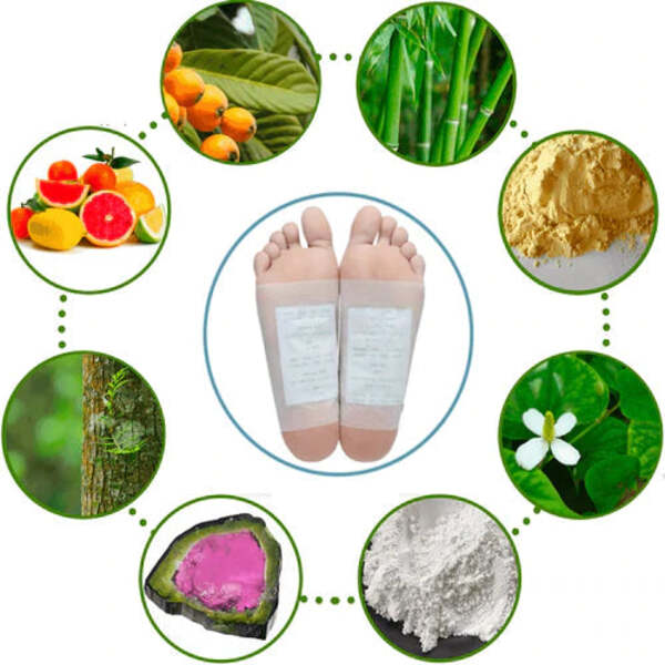 Kit 20 Adesivos Detox de Drenagem Linfática – Foot Pads Detox