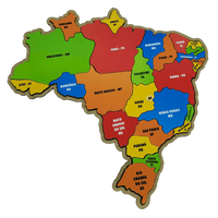 Mapa Do Brasil Quebra Cabeça - Brinquedo Educativo [FRETE GRÁTIS + BRINDE]