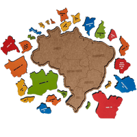 Mapa Do Brasil Quebra Cabeça - Brinquedo Educativo [FRETE GRÁTIS + BRINDE]