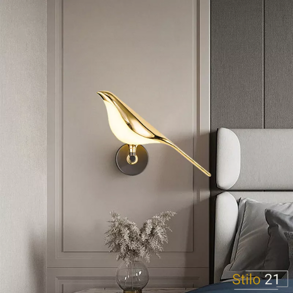 Arandela de Parede Decorativa Pássaro Nórdico - Led Bird