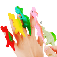 Kit de Estilingue de Dedo Dinossauro Dino Sticker que Gruda na Parede