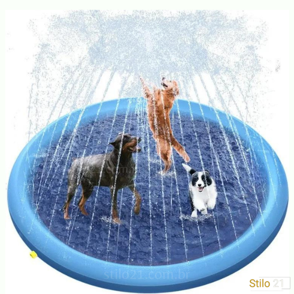 Splash Pool - Piscina Inflável com Chafariz Para PETs e Crianças